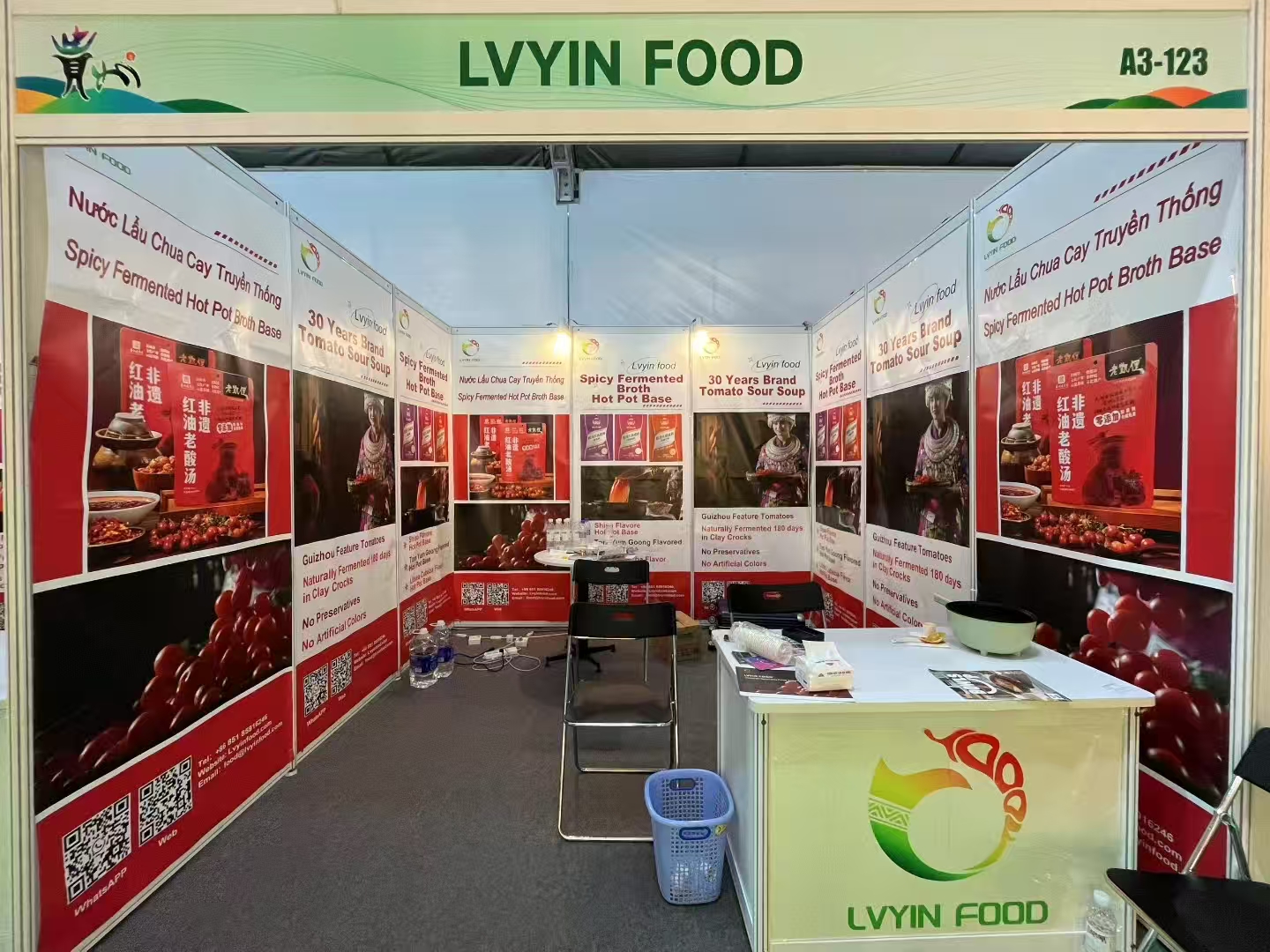 Guizhou Lvyin Food Stand Vietfood exhibition sour soup Chinese food hot pot